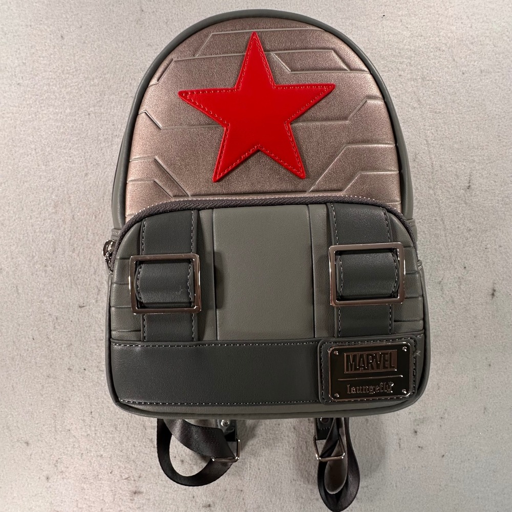 NWT Marvel Winter Soldier Loungefly Cosplay Mini Backpack Star MVBK0138 NEW